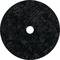 Okrągła czarna tarcza szlifierska z teksturowaną powierzchnią i otworem pośrodku.