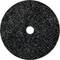 Czarna tarcza szlifierska z otworem pośrodku, odpowiednia do użycia w elektronarzędziach do szlifowania i cięcia materiałów.