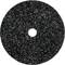 Czarna tarcza polerska ze średnim otworem, odpowiednia do szlifierek podłogowych, o teksturze wskazującej gęstą, ścierną powierzchnię.
