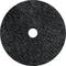 Czarna tarcza szlifierska z otworem pośrodku, widoczna teksturowana powierzchnia.
