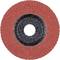 Tarcza szlifierska z czerwonym materiałem ściernym, w kształcie koła, z otworem pośrodku. Stosowana do szlifowania metalu i innych materiałów.
