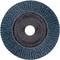Okrągła tarcza szlifierska z nakładkami lamelkowymi, odpowiednia do wygładzania powierzchni metalu lub drewna.