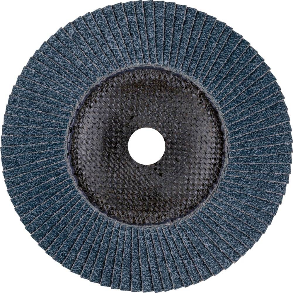Tarczka szlifierska warstwowa z centralnym otworem, stosowana do szlifowania powierzchni oraz obróbki materiałów.