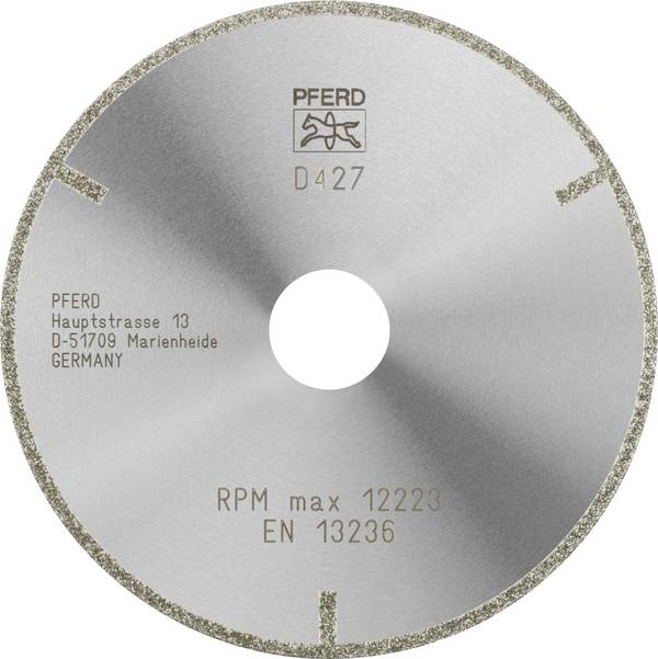 PFERD TOOLS 68412238 D1A1R 125-2-22,23 D 427 GAG Tarcza tnąca diamentowa Średnica 125 mm Średnica otworu 22.23 mm termoutwardzalne, ceramika techniczna 1 szt.