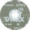 Tarcza szlifierska z napisem 'VSM CERAMICS XF870 120'. Jest okrągła i posiada centralne otwór do mocowania na narzędziach.