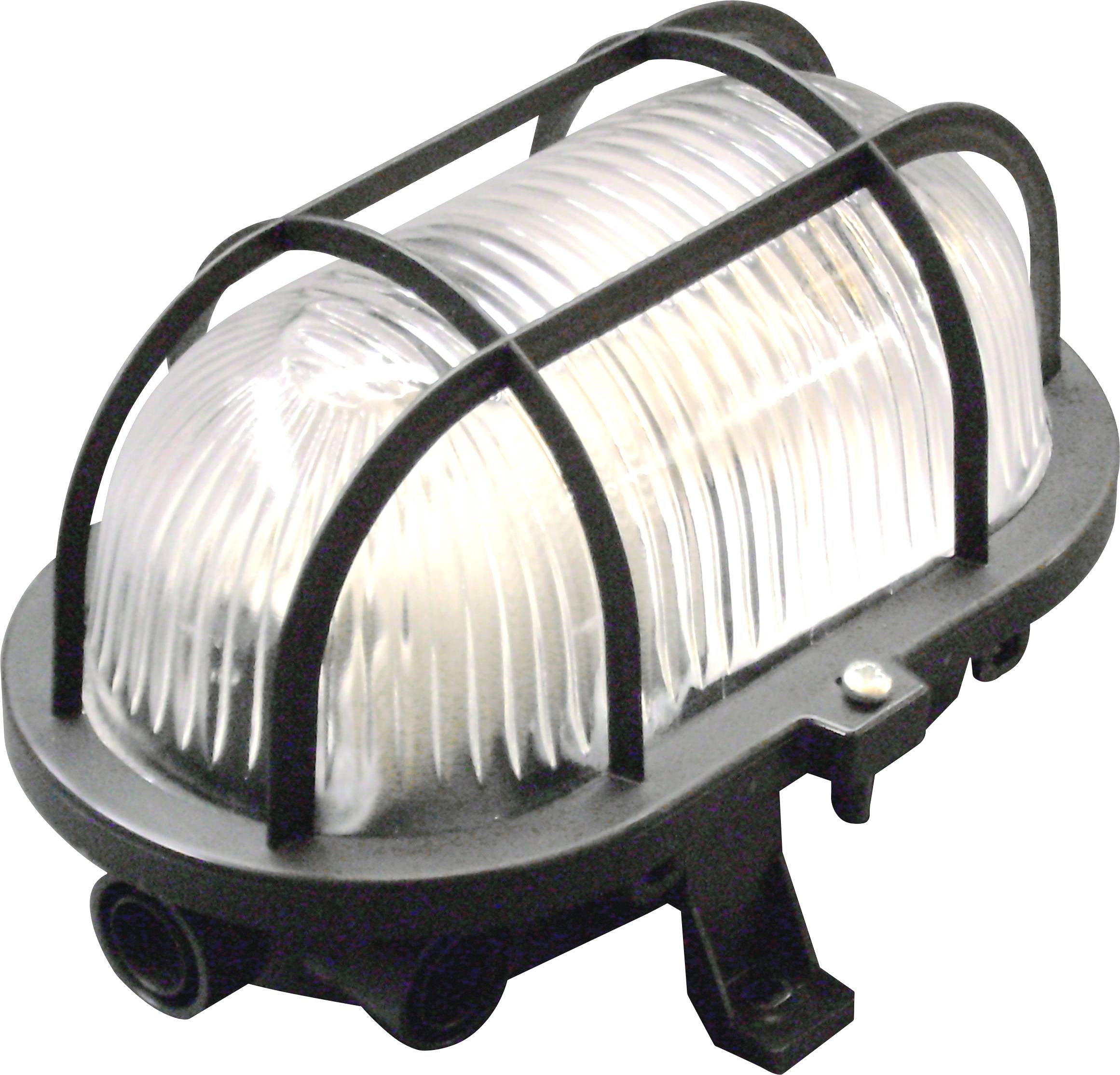 Овальна лампа Müller-Licht із вологозахистом E-27 чорного кольору