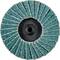 Krążek szlifierski o kształcie koła z strukturą lamelkową, przeznaczony do szlifowania powierzchni. Posiada niebieską powierzchnię ścierną.