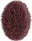 Owalny, ciemnoczerwony włókniny ściernej, prezentujący teksturę z drobnych włókien.