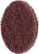 Brązowa, owalna gąbka ścierna wykonana z szorstkiego, włóknistego materiału do czyszczenia powierzchni.