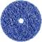 Okrągła tarcza szlifierska wykonana z niebieskiego splotu z tworzywa sztucznego z centralnym otworem, odpowiednia do obróbki powierzchni lub czyszczenia.