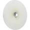 Białe, okrągłe plastikowe koło z centralnym otworem, które może służyć jako łożysko lub rolka.