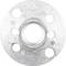 Metalowa tarcza z centralnym otworem i kilkoma mniejszymi otworami dookoła, przedstawiająca znormalizowane mocowanie, często stosowana w maszynach.