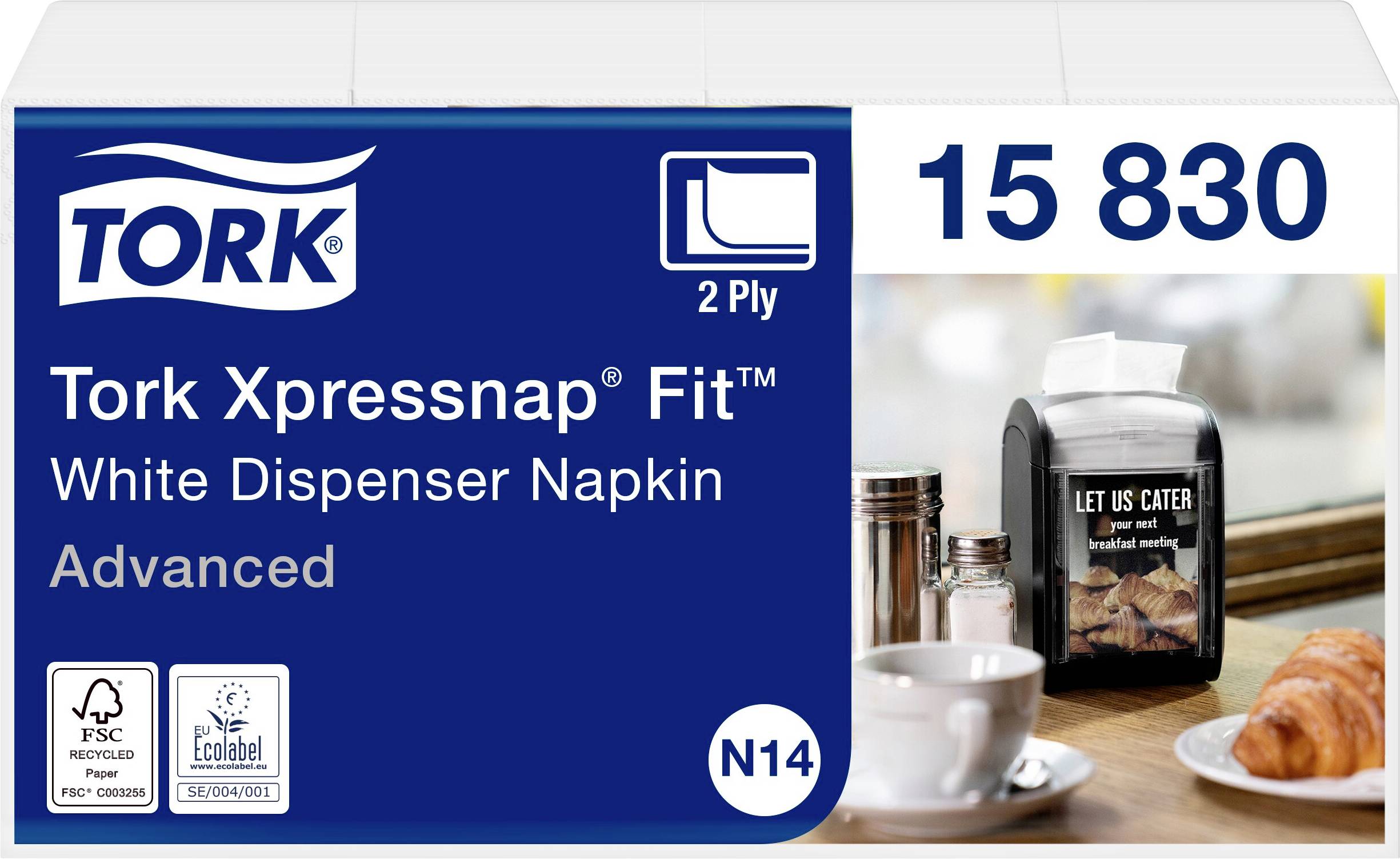 Паперові серветки TORK Xpressnap Fit® 15830 1 комплект