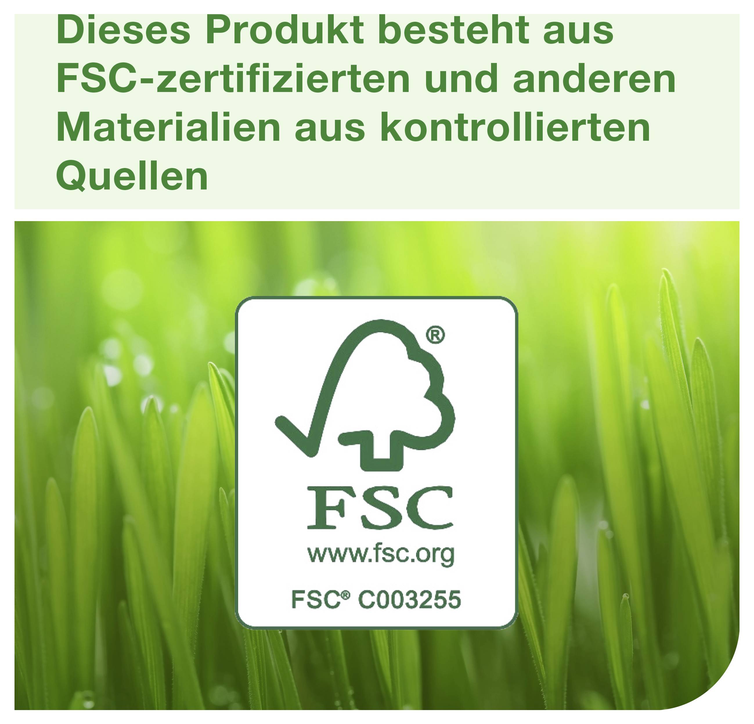 Informacja dotycząca certyfikacji FSC: Produkt składa się z materiałów certyfikowanych FSC i innych materiałów z kontrolowanych źródeł.
