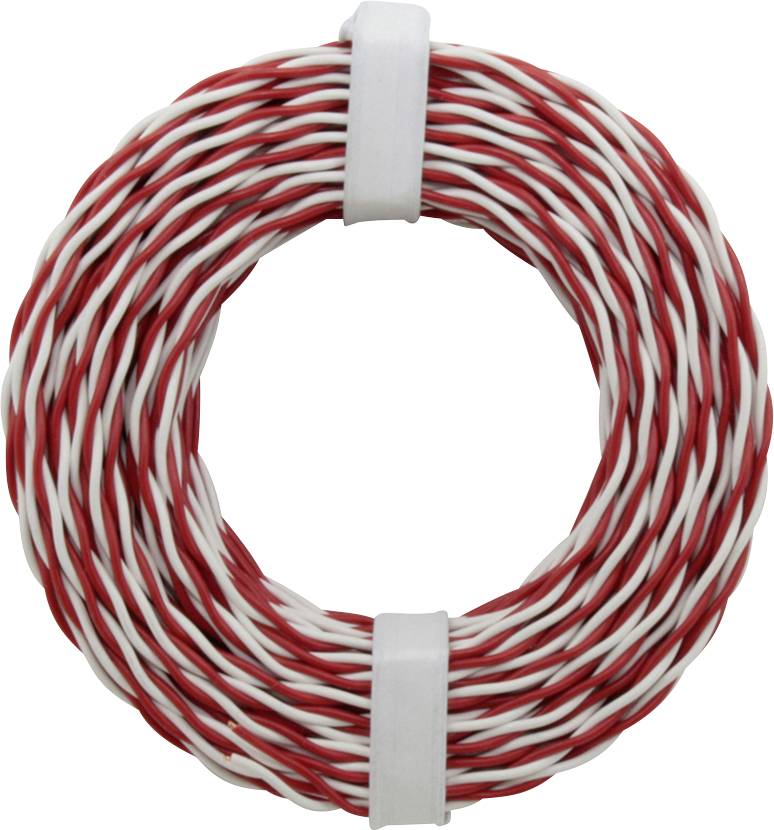 Дзвінок Donau Elektronik 205-10, 2 x 0,2 мм², 10 м, червоний/білий