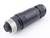 Czarny, cylindryczny wtyk z metalową nasadką. Posiada kilka styków i jest stosowany w zastosowaniach przemysłowych.