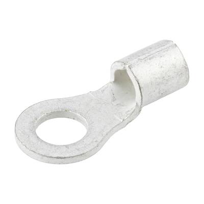 Metalowy kabel z końcówką kablową o przekroju okrągłym, odpowiedni do połączeń elektrycznych.