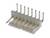 Biały, wielowarstwowy złącz z ośmioma metalowymi stykami. Służy do łączenia elementów elektronicznych na płytkach drukowanych.