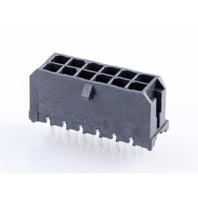 Czarny wtyk plastikowy z wieloma stykami, używany do połączeń elektronicznych.