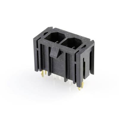 Czarny dwuczęściowy złącze wtykowe z wieloma stykami od spodu, najczęściej stosowany w połączeniach elektronicznych.