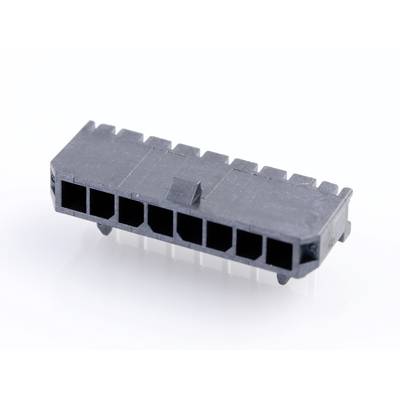 Czarny, prostokątny elektryczny złącz z wieloma gniazdami przyłączeniowymi na białym tle.