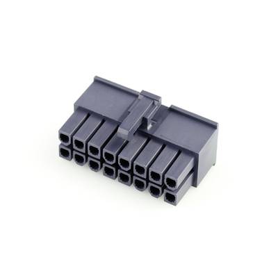 Czarny 12-stykowy wtyk elektryczny, powszechnie stosowany do zasilania komponentów komputerowych.