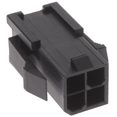 Molex 469990294 MiniFit 04Ckt Plug Hsg w/ears V-0 Black-0