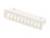 Biały, prostokątny złącze z wieloma pinami przyłączeniowymi, stosowany w urządzeniach elektronicznych do łączenia przewodów lub komponentów.