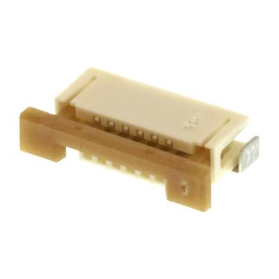 Beżowy złącz taśmowy z wieloma stykami, odpowiedni do urządzeń elektronicznych.
