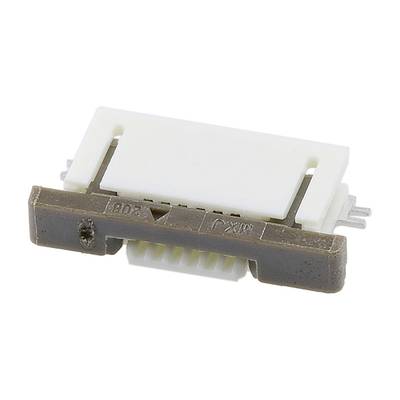 Płaski elektroniczny suwak z białymi i brązowymi komponentami, stosowany w obwodach elektronicznych.