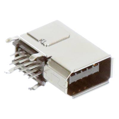 Zbliżenie wtyczki USB ukazuje metalowe styki i obudowę.