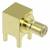 Mały, złocony elektryczny wtyk z czterema nogami i okrągłym złączem, najczęściej stosowany w zastosowaniach wysokiej częstotliwości.