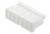 Biały, prostokątny wtyk plastikowy z wieloma wejściami, używany do połączeń elektronicznych.