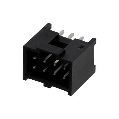 Czarny elektroniczny złącze z wieloma metalowymi stykami, używane do połączeń elektrycznych w urządzeniach i obwodach.
