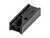 Czarny wtyk z tworzywa sztucznego z dwoma pinami, o prostokątnym kształcie, często stosowany w urządzeniach elektronicznych.