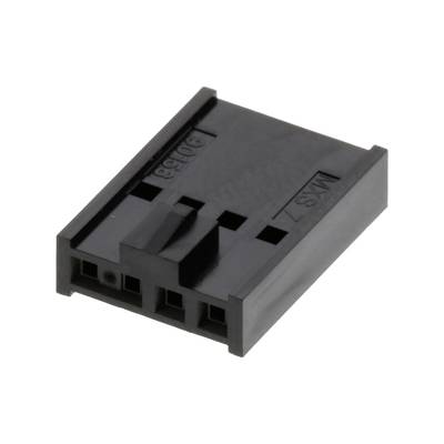 Czarny plastikowy wtyk z trzema otworami do podłączenia elektrycznego, stosowany w komputerach lub urządzeniach elektronicznych.