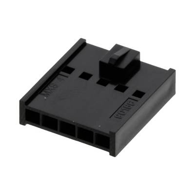 Czarny 5-pinowy złącze wtykowe, prostokątne i płaskie, często stosowane w komponentach elektrycznych lub elektronicznych w urządzeniach.