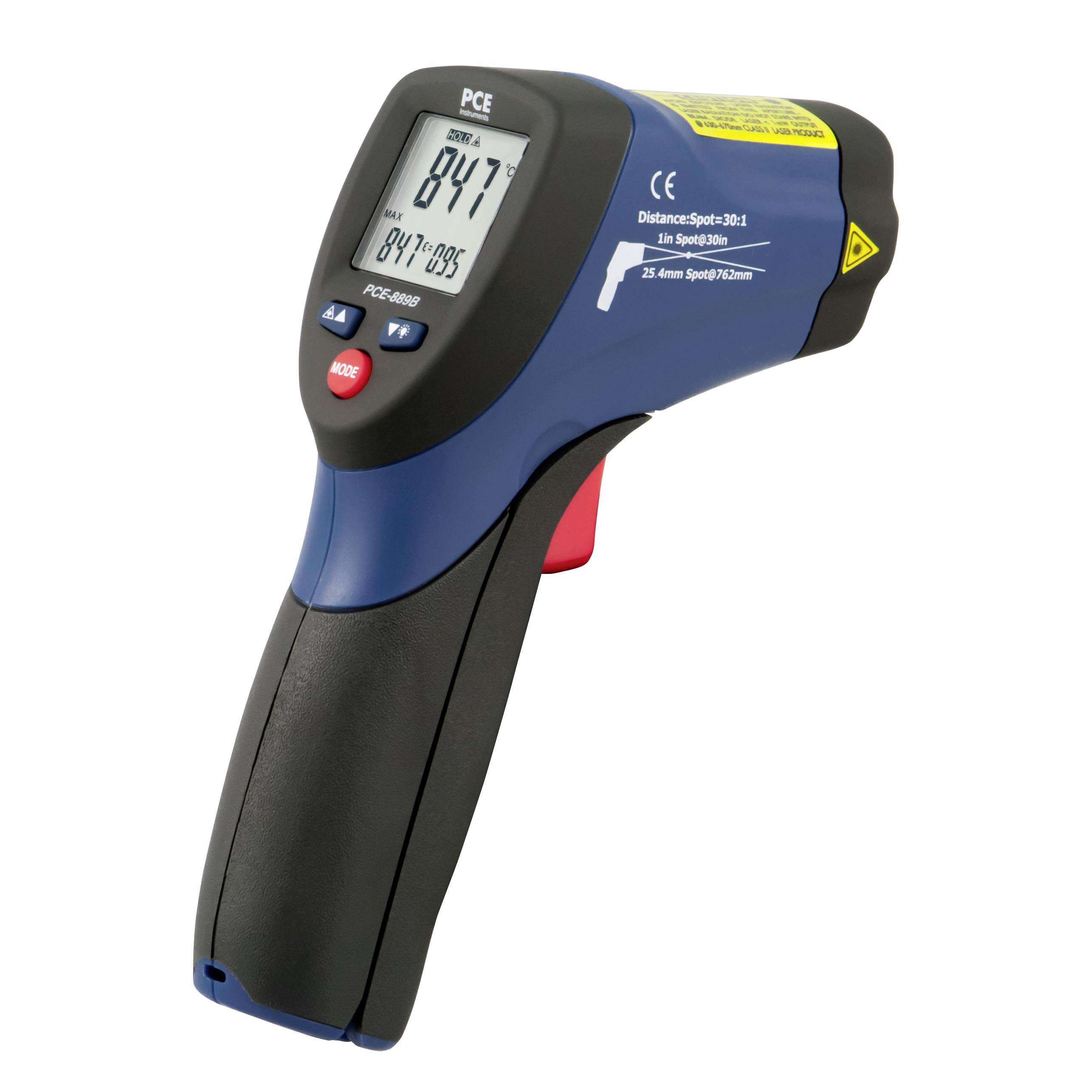 Пирометр PCE Instruments PCE-889B, оптический, диапазон температур: 30:1 -50 - 1000 °C.