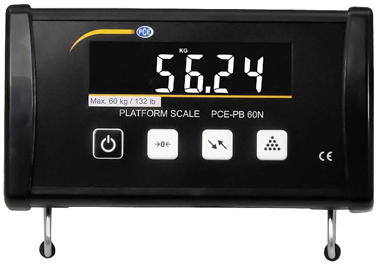 Ваги PCE Instruments, максимальний діапазон вимірювання 75 кг, ціна поділки 20 г, батарея, мережа, USB
