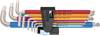 Wera 3950/9 Hex-Plus Multicolour Imperial Stainless 1 wewnętrzny sześciokąt Zestaw kluczy trzpieniowych 5/64 cal, 3/32 cal, 1/8 cal, 5/32 cal, 3/16 cal, 7/32 cal, 1/4 cal, 5/16 cal, 3/8 cal 5/64" 9 szt.