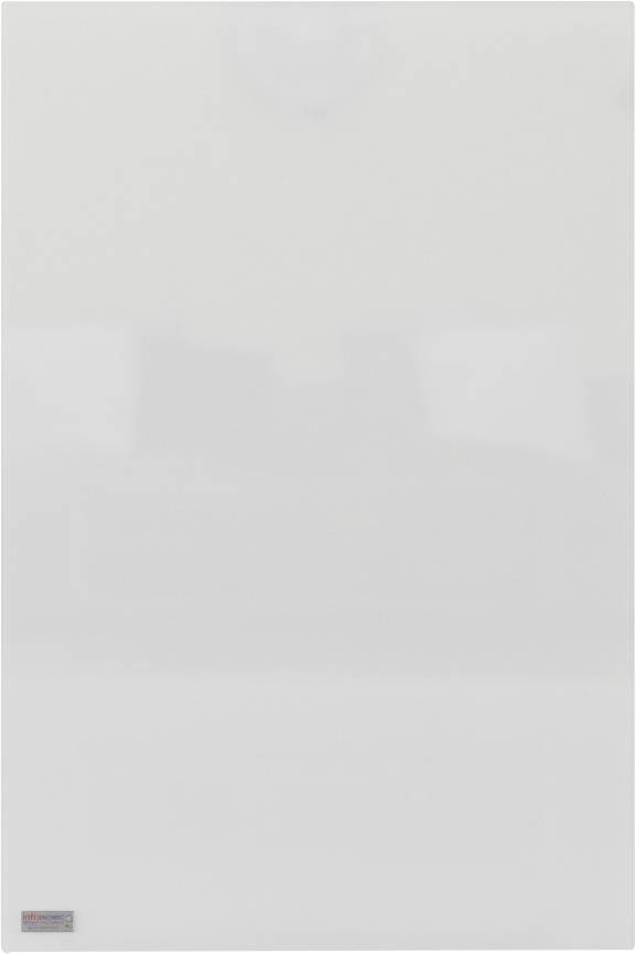 Obraz przedstawia białe tło z małym, niepozornym ciemnym detalem w lewym dolnym rogu.