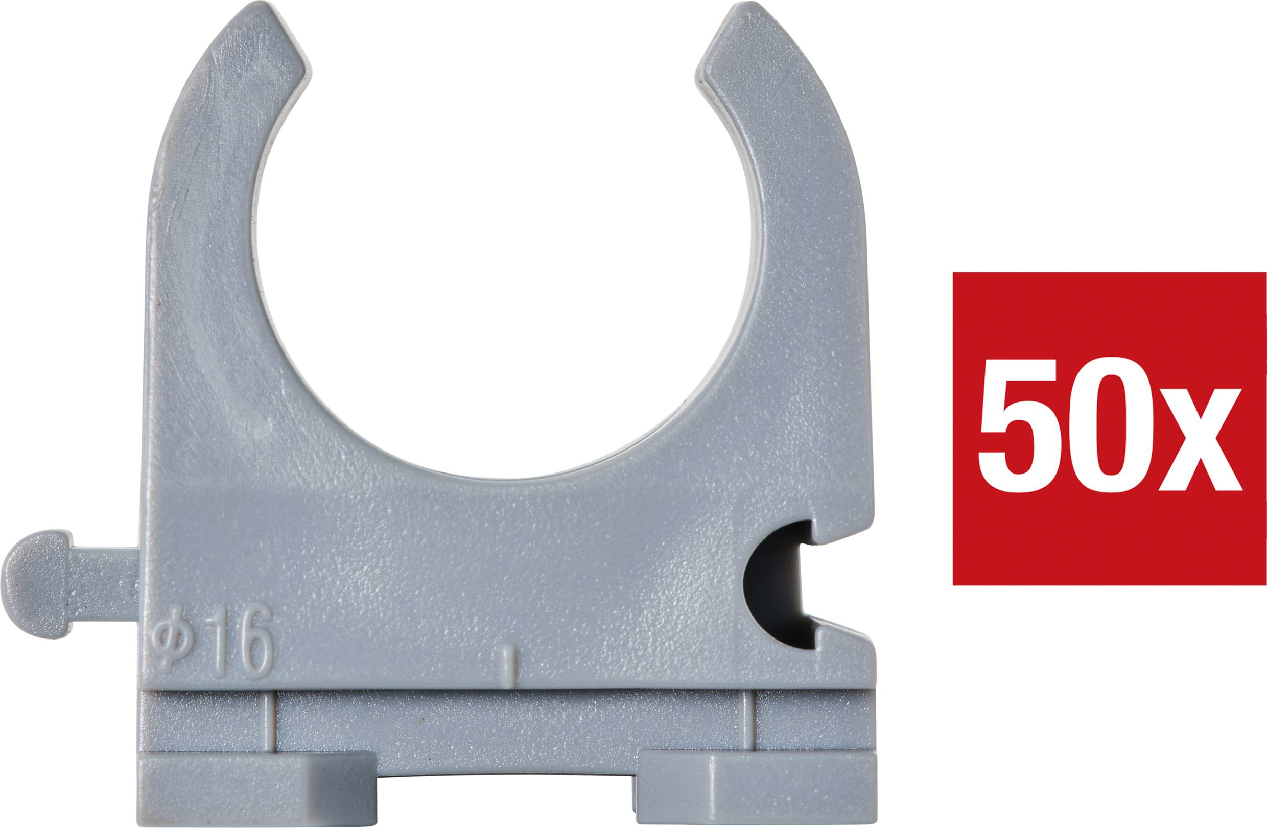 Zacisk TRU COMPONENTS TC-9859372 EN16 16 mm szary 50 szt.