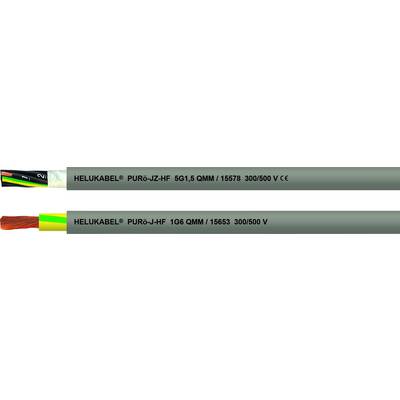 Dwa kable obok siebie: Górny 'HELUKABEL® PURö-JZ-HF 5G1,5 QMM / 15578 300/500 V CE', dolny 'HELUKABEL® PURö-J-HF 1G8 QMM / 15663 300/500 V'.