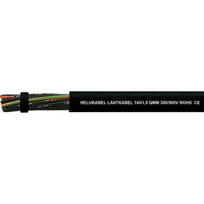 Czarny kabel elektryczny z napisem 'HELU KABEL LASTKABEL (4G) 1,5 QMM 300/500V ROHS CE', przedstawiający specyfikacje kabla.