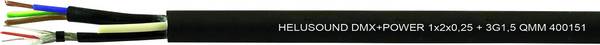 Przewód łączony HELU 400151, 2 x 0.25 mm² + 3 G 1.5 mm², czarny, 500 m