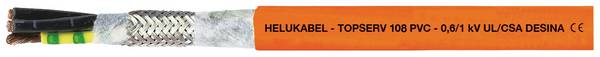 HELU 707251 Przewód serwo TOPSERV® 108, 4 G 2.5 mm², 50 m