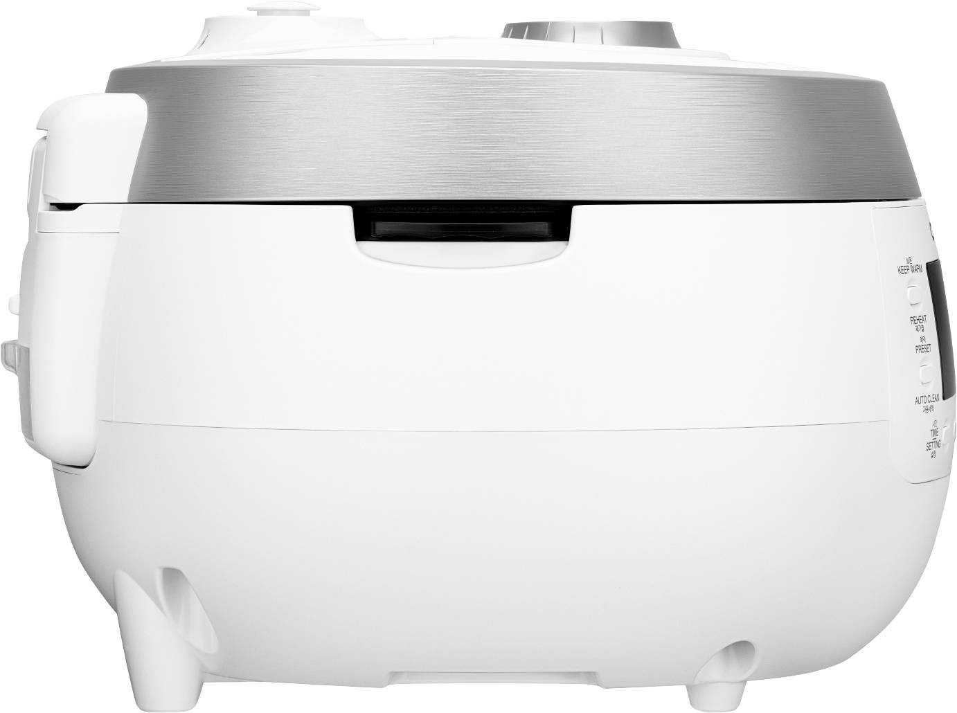 Рисоварка Cuckoo CRP-RT1008F, 1150 Вт, 1,8 л, біло-срібляста, з дисплеєм