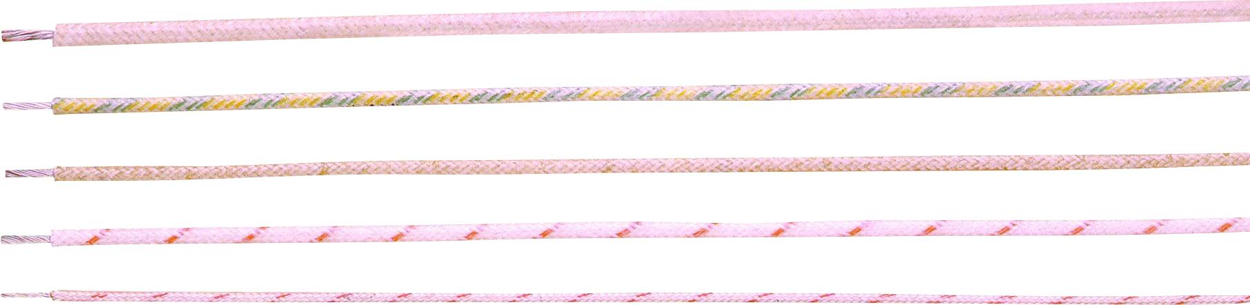 Pięć grubych lin o różnych kolorach ułożonych obok siebie na białym tle. Każda lina ma inny wzór i kolor.