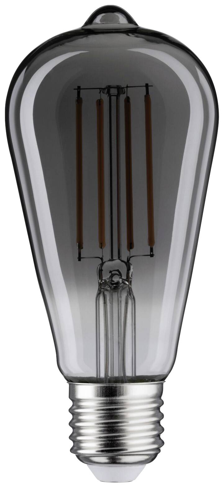 Żarówka Edisona z widocznym włóknem i gwintem E27, często stosowana do dekoracyjnego oświetlenia o nostalgicznym charakterze.