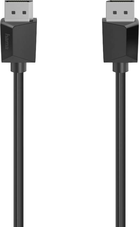 Кабель DisplayPort Hama, разъем DisplayPort, 1,50 м, черный, 00200696, 4K UHD.